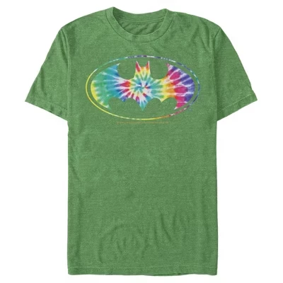 Мужская футболка с логотипом Batman Tie Dye kelly heather