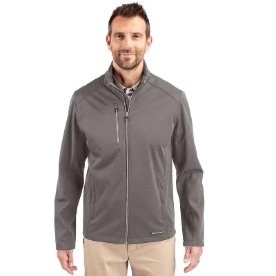 Мужская куртка Evoke Eco Softshell из переработанного материала на молнии серого цвета