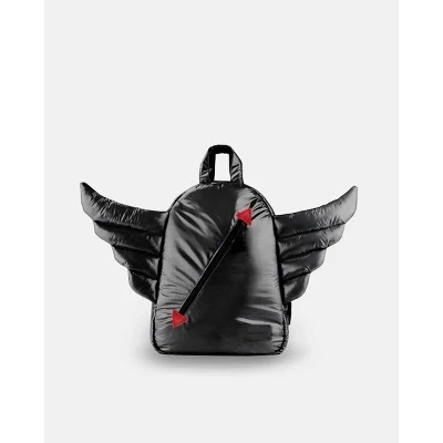 Детский 12-дюймовый рюкзак Wings Puffer черного цвета