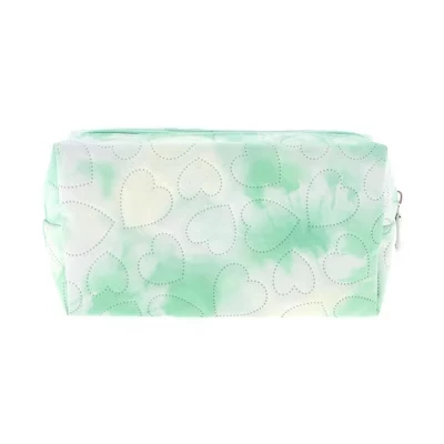 Косметичка Heart Tie-Dye, 1 шт., зеленая