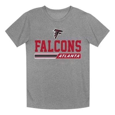Футболка Atlanta Falcons Boys' Серый Вереск с коротким рукавом из полиамида
