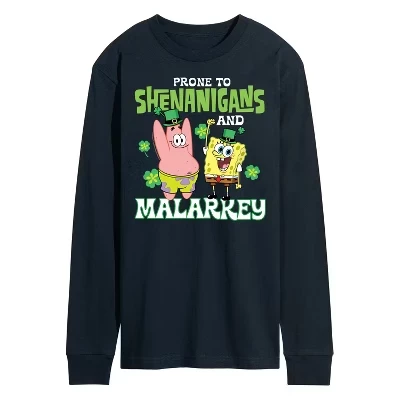 Мужской лонгслив SpongeBob Shenanigans, синий