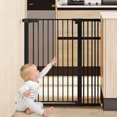 Детские ворота безопасности GOTGELIF 107×75–103 см, черные