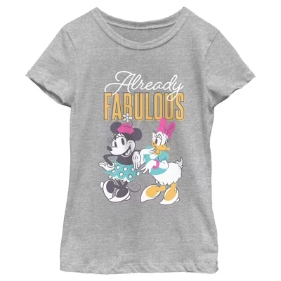 Футболка Athletic heather от Girl's Mickey & Friends Daisy и Minnie уже стала сказочной