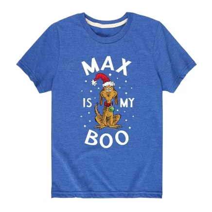 Max Is My Boo Short Sleeve Graphic T-Shirt royal blue