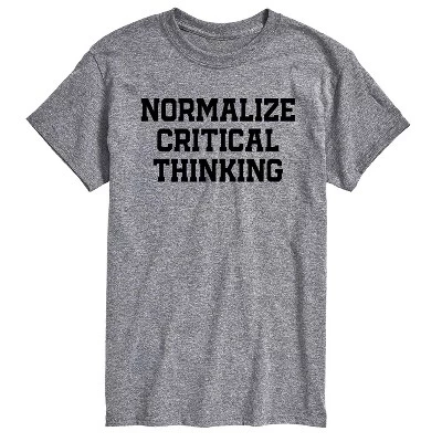Men's -  - Normalize Critical Thinking Short Sleeve Graphic T-Shirt athletic heather