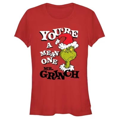 Женская футболка The Grinch «Ты злодей», красная