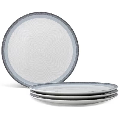 Набор из 4 обеденных тарелок Noritake Colorscapes, серый