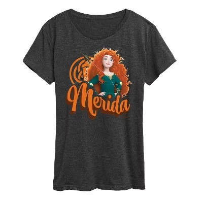 Женская футболка Merida Headshot с коротким рукавом и графическим рисунком heather charcoal