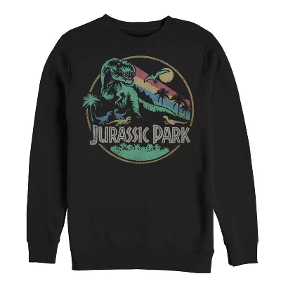 Мужской свитшот Jurassic Park Rainbow Emblem, черный