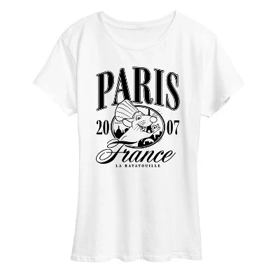 Женская футболка с коротким рукавом и графическим рисунком Paris Collegiate, белая