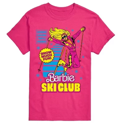 Мужская футболка Barbie Ski Club с принтом, пурпурная