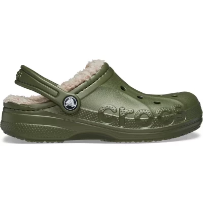 Клоги для малышей Crocs Baya с утеплителем, зеленые