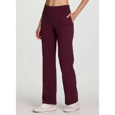 Спортивные женские брюки для йоги с мягким, маслянистым рисунком, облегающие расклешенные леггинсы с карманами бордового цвета