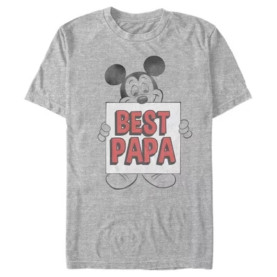 Мужская футболка Mickey & Friends Best Papa, спортивная heather