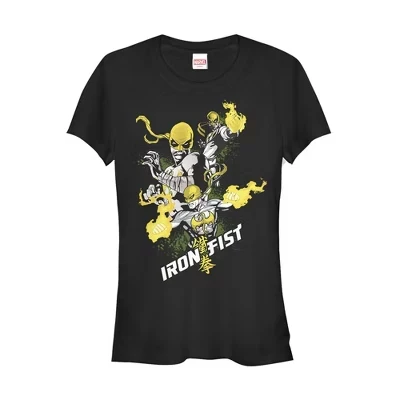 Женская футболка Iron Fist Powerful для юниоров черного цвета