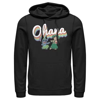 Мужское худи Lilo & Stitch Ohana, черное
