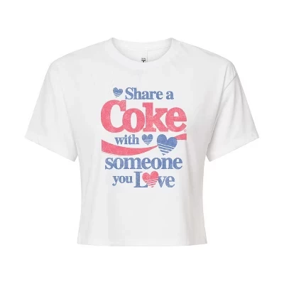 Женская укороченная футболка Coca-Cola Share a Coke, белая