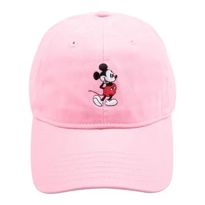 Мужская бейсболка Disney Микки Маус с вышивкой, розовая