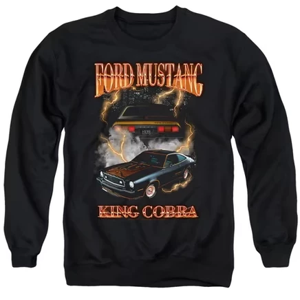 Мужская толстовка с круглым вырезом King Cobra Thunder Band черного цвета