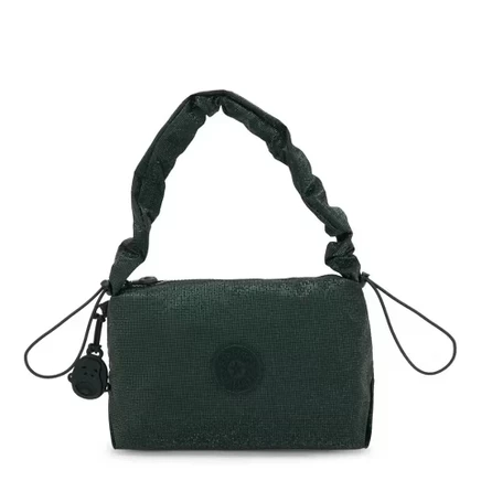 Сумка Kipling Eleni 23×15×10 см, блестящая зеленая