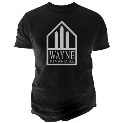 Мужская футболка с графическим рисунком Wayne Financial черного цвета