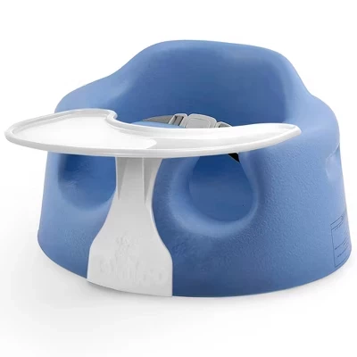 Детское сиденье Bumbo из мягкой пены с подносом, синее