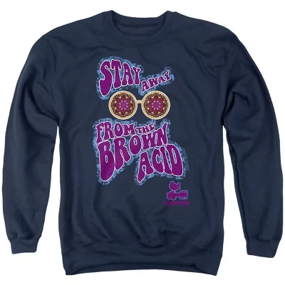 Мужская толстовка с круглым вырезом Woodstock The Brown Acid синего цвета