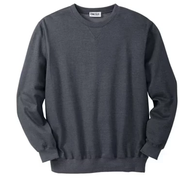 Флисовая толстовка с круглым вырезом heather charcoal