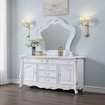 Зеркало для комода Royal Hampton 117×122 см, белое