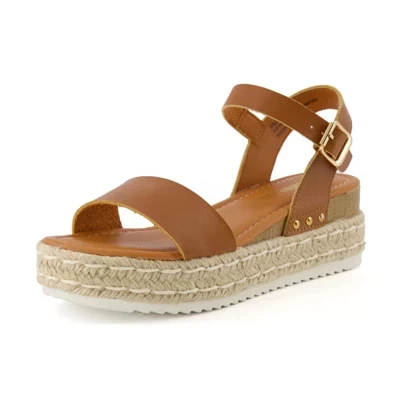 Женские босоножки на платформе Melissa Espadrille с регулируемым ремешком на щиколотке и стелькой из пены с эффектом памяти -Удобные женские босоножки для летнего загара
