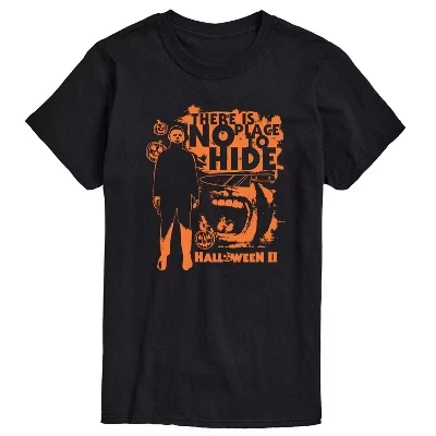 Мужская футболка Michael Myers No Place To Hide с коротким рукавом и графическим рисунком, черная