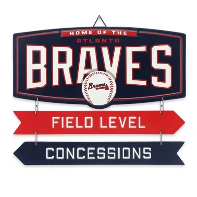 Металлическая панель MLB Atlanta Braves «Бейсбольное поле»