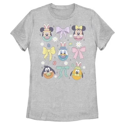Женская футболка Athletic heather с пасхальными яйцами Mickey & Friends и лучшими друзьями