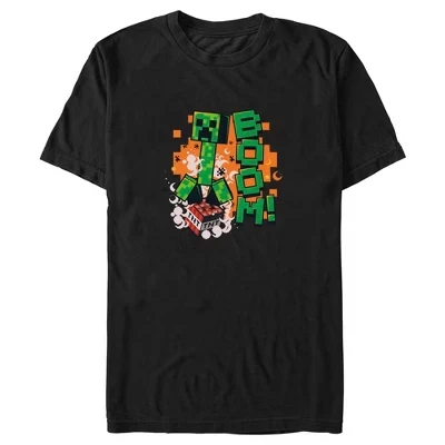 Мужская футболка Creeper TNT Boom черного цвета