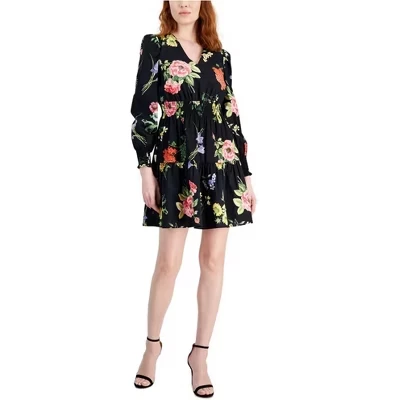 Женское платье Anne Klein с цветочным принтом, многоцветное