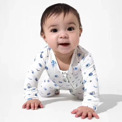 Детская бамбуковая футболка с откидным верхом Baby The Eye белого цвета