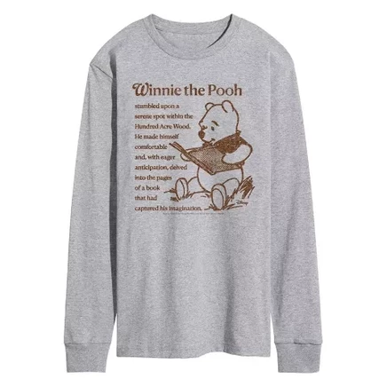 Мужская футболка Winnie the Pooh Pooh Book, меланжевая