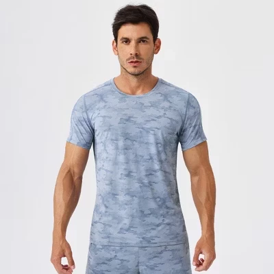 Тренировочные рубашки для мужчин Dry Fit Gym Shirts Быстросохнущая спортивная футболка с коротким рукавом, впитывающая влагу