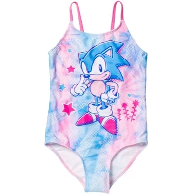 Цельный купальник для девочек SEGA от маленького ребенка до большого ребенка разноцветный