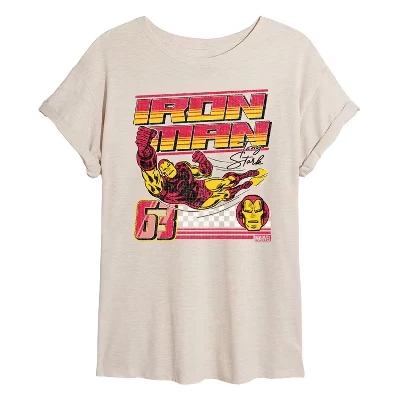 Женская футболка с графическим рисунком Iron Man Racing Oversize.