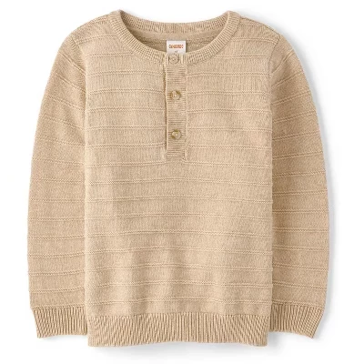 Детский джемпер Gymboree Henley в полоску, серый