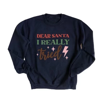 Женская толстовка с рисунком Dear Santa, которую я очень старалась