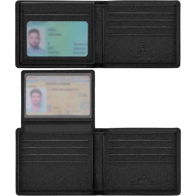 Мужское портмоне Leven Sixteen кожаное с RFID, черное