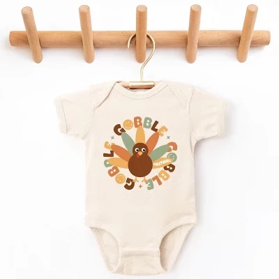 SmileyWorld Gobble Gobble Circle - Детское боди с коротким рукавом и рисунком из натурального хлопка