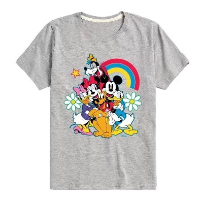 Футболка с коротким рукавом с изображением группы персонажей Rainbow Flower с графическим рисунком athletic heather
