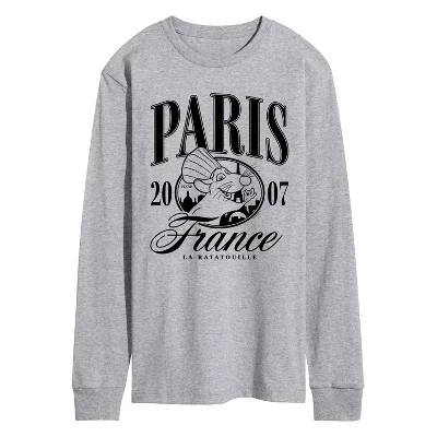 Мужская футболка с длинным рукавом и графическим рисунком Paris Collegiate athletic heather