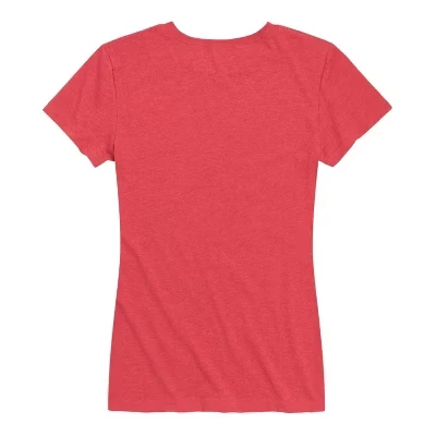 Женская футболка с коротким рукавом и графическим рисунком Gigi Script heather blue