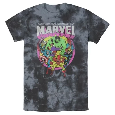 Мужская футболка Mighty World of Avengers tie dye