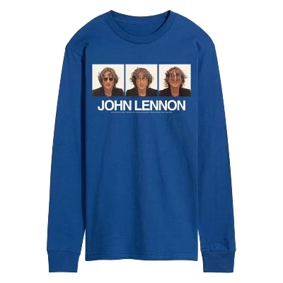 Мужской лонгслив John Lennon Glasses Portrait, синий